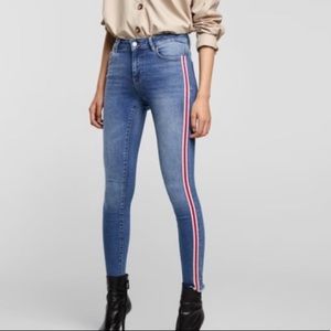 Zara Stripe Detail Jeans